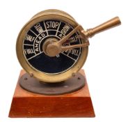 A 6 inch brass ship's telegraph, head unsigned,