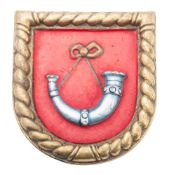 A ship's badge for the Royal Navy D-class destroyer leader HMS 'Duncan', 13.5cm high.