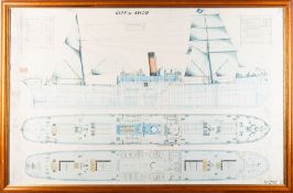 Henry Papprill (British c1816-1903) after William Adolphus Knell (1801-1875) - 'Steam Ship