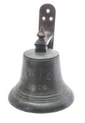 The ship's bell from the Victorian 83-ton ketch 'Iris' , 1878,