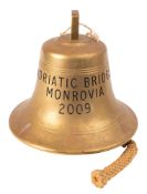 The ship's bell for the K-Line container ship 'Adriatic Bridge', Monrovia 2009,