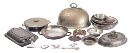 A group of various shipping line silver plated tableware's,