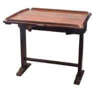 A ship's teak drop flap table,