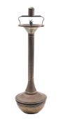A 20th century brass ship's smokers companion, of tapering form with weighted base,