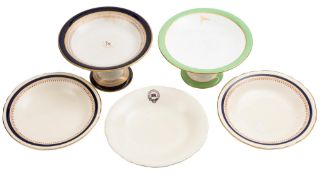 An early 20th century Royal mail Steam Packet Company Booths Silicon China tazza (chipped) ,