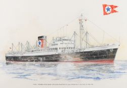 Edward W Paget -Tomlinson (British, 20th Century) - 'TSS Gothic 1943' & 'TSS Southern Cross 1955'