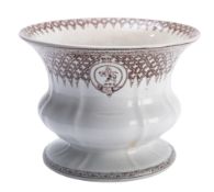 A late 19th century British & American Royal Mail Company Staffordshire jardiniere,