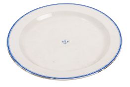 A WWI period Greek Navy circular serving plate by Royal Doulton,