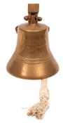A ship's bell constructed from metal taken from The Royal Navy King George V-class battleship