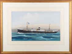 Edward W Paget Tomlinson (British, 1932-2003) - 'M.V. Clan Grant with the Steam tug 'Cruiser''