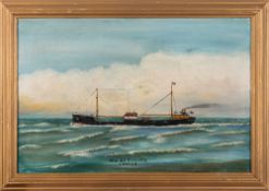 Andrew Dibben (British, Contemporary) - 'RMS Caronia' - Watercolour - 58 x 27cm, 38.5 x 46.