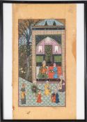 PERSIAN SCHOOL, C20th. Two gouache scenes