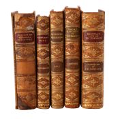 BINDINGS. Five uniformly bound tree-calf prize bindings, including: SHEPARD, Ernest H. (illust.).