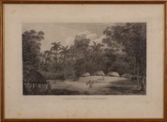 TONGA. A Fiatooka, or Morai, in Tongataboo, engraving by William Ellis after John Webber, [c.