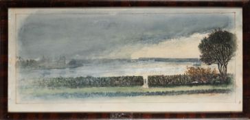 H W Colby (20th Century) - A rural landscape - Watercolour on paper - Signed and dated 1955