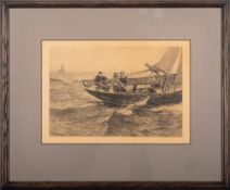 After Charles Napier Hemy (British, 1841-1917) - The Three Fishers - Etching - 17 x 25cm,