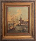A modern hand in the 18th Century school manner - A view of Dogana Di Mare,
