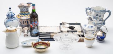 A mixed group of ceramics,