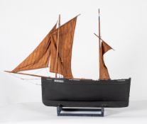 A late 19th century French fishing boat pond yacht 'La Brunette' F1887,