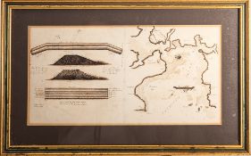 A 19th century ink sketch of the plans for Plymouth Breakwater, unsigned circa 1812,