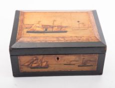 A late 19th century Trinity House inlaid workbox,