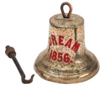 A Victorian ship's bell 'Dream', 1856,