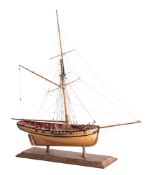 A scale model of a Revenue cutter,