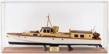 A builder's model for the RMYC twin screw express cruiser 'Mariaette', designed by Cox & King, 1929,