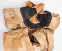 A Swift Diving Equipment six bolt canvas diving suit,