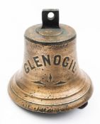 The ship's bell for the four masted steel barque 'Glenogil'm square suspension over body with