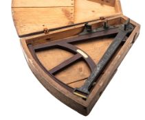 A 19 inch radius ebony and brass vernier octant by Christopher Stedman, London, circa 1785,
