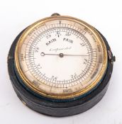 A late 19th/early20th century pocket barometer, unsigned,