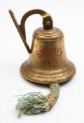 An early 20th century ship's bell 'Bushley' 1934,