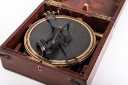 A 19th century 5 1/2 inch lacqured brass reflecting circle, maker Pistor & martins, Berlin,