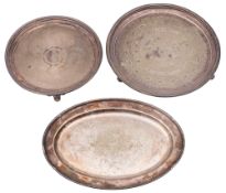 Two Royal Mail Steam Packet Company silver plated salvers by Elkington & Co,
