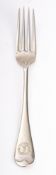 A silver plated fork from RYS 'Terra Nova' British Antarctica Expedition 1910, by Waller & Hall,