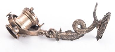 A late 19th/early 20th century silver plated ship's cabin light sconce,