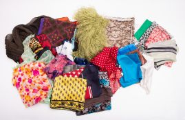 Jaeger and others. A collection of various silk and other ladies scarves.