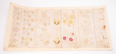 A 19th Century French embroidered silk panel.