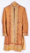 A modern Indian embroidered silk house coat.