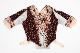 A Victorian silk and embroidered lady's bodice.