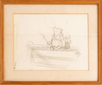 WINNIE THE POOH. Framed print, Pooh and