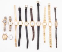 Two 9ct. gold lady's wristwatches, one w