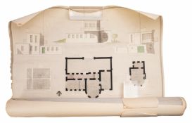 ARCHITECTURAL DRAWINGS. A group of 10 ro