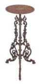 A cast iron jardiniere stand,
