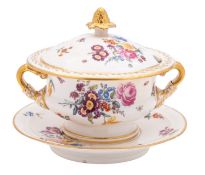 A Coalport sauce tureen, cover and stand; and one similar,