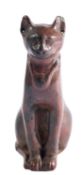 AN EGYPTIAN BRONZE MODEL OF A CAT, LATE PERIOD, 26TH-30TH DYNASTY, CIRCA 664-332 B.C., 10cm.