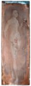 A copper etching plate - Nude study,