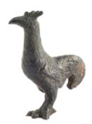A ROMAN BRONZE MODEL OF A COCKEREL, CIRCA 2ND CENTURY A.D.