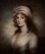 Early 19th Century English school - Portrait study of a lady - Pastel on paper - Unsigned - 59